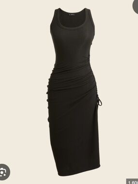 J. Crew side ruched midi dress with side slit Medium